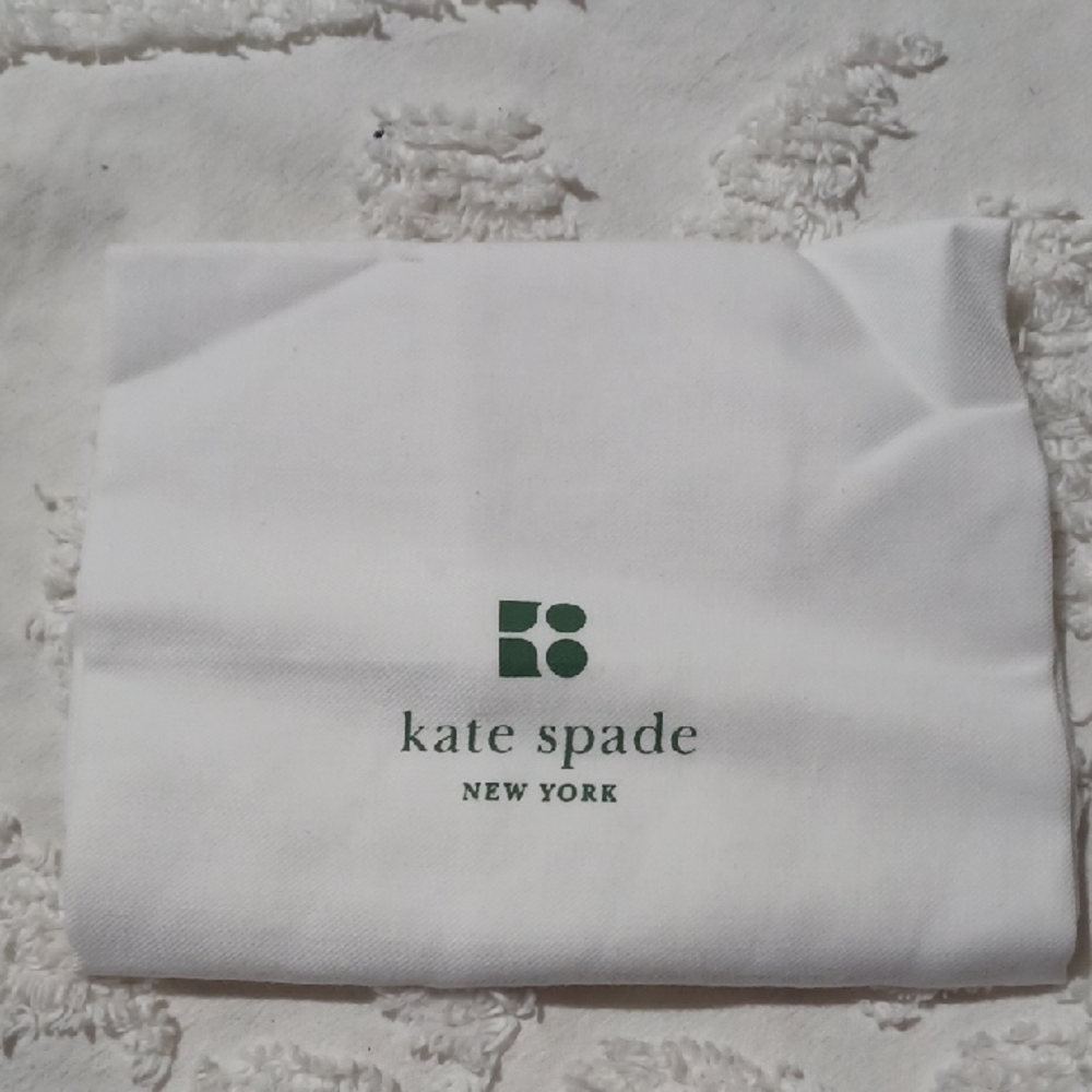 Kate Spade White Drawstring Fabric Pouch